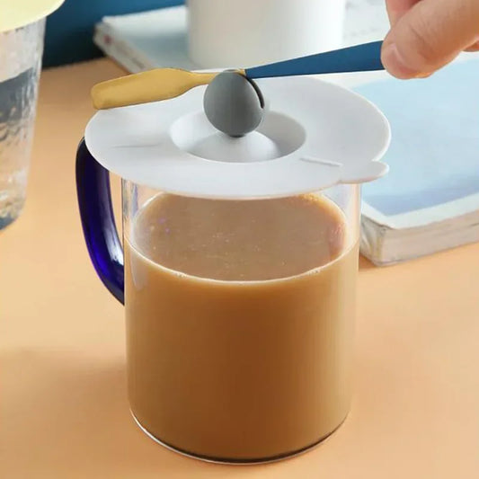 1/4PC Anti-dust Tea Coffee Sealed Lid Round Universal Food Grade Mug Lid Portable Mug Cup Cover Silicone Cup Lid Cup Accessories
