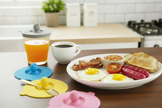 1/4PC Anti-dust Tea Coffee Sealed Lid Round Universal Food Grade Mug Lid Portable Mug Cup Cover Silicone Cup Lid Cup Accessories