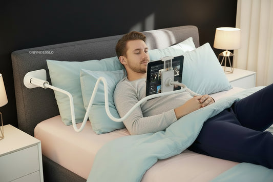 128cm Phone Holder Stand Lazy Bracket Headrest Bed 360 Flexible Long Arms Clamp Mount for IPhone Samsung and 3.5~6.7" Device